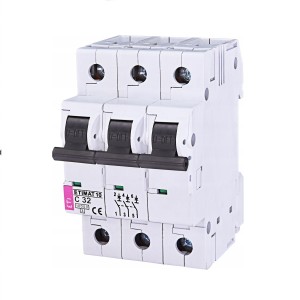 ETI Nadprúdový istič C 32A 3P 10kA