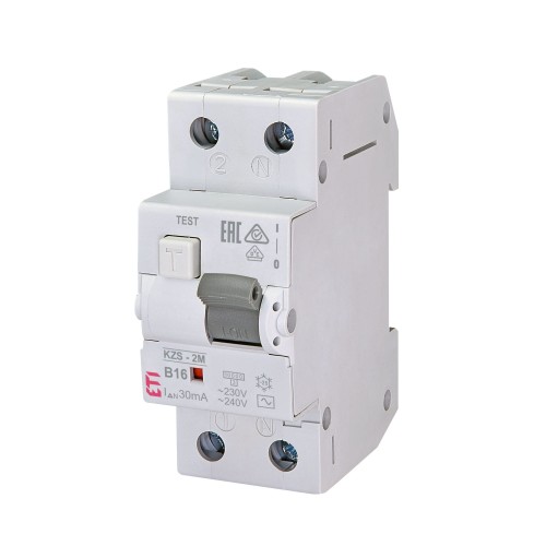 ETI Prúdový chránič s nadprúdovou ochranou B 16A 1P+N 30mA Typ AC GPV-401-173