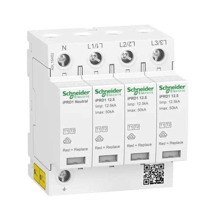 Schneider Electric Zvodič prepätia Typ 1+2 (Trieda B+C) 3P+N 12,5kA 1,5kV GPV-401-176