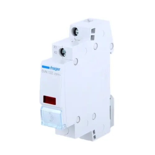 Hager Signálna lampa Led červená 230V AC GPV-401-183