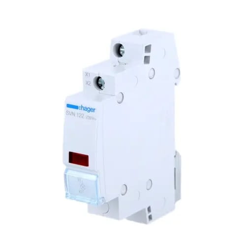 Hager Signálna lampa Led červená 230V AC GPV-401-183