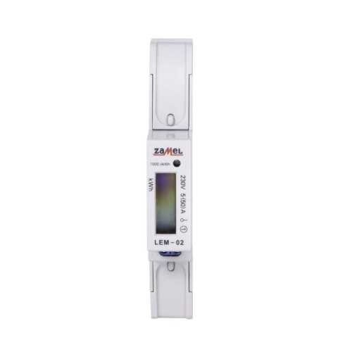 Zamel Jednofázový elektromer LCD 50A 1-modul GPV-401-184 (2)