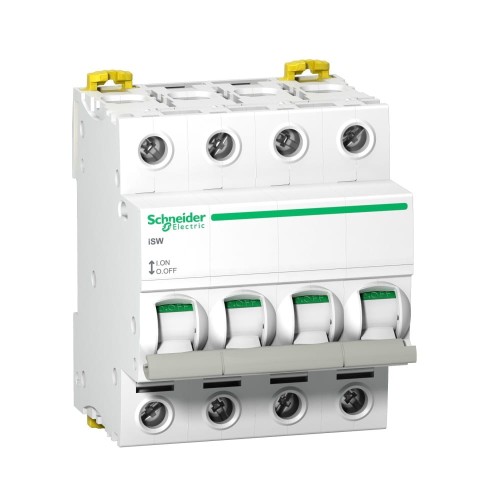 Schneider Electric Izolačný odpínač 3-Fázový 4P 100A 415V AC iSW-100-4 Acti9 GPV-401-186