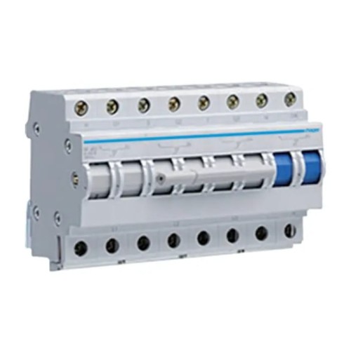 Hager Modulový prepínač napájania I-0-II (1-0-2) 3P+N 63A 400V AC GPV-401-187