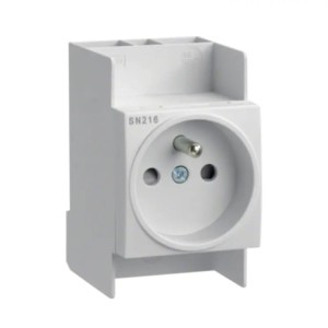 Hager Zásuvka na DIN lištu 10-16A 250V s ochranným kolíkom