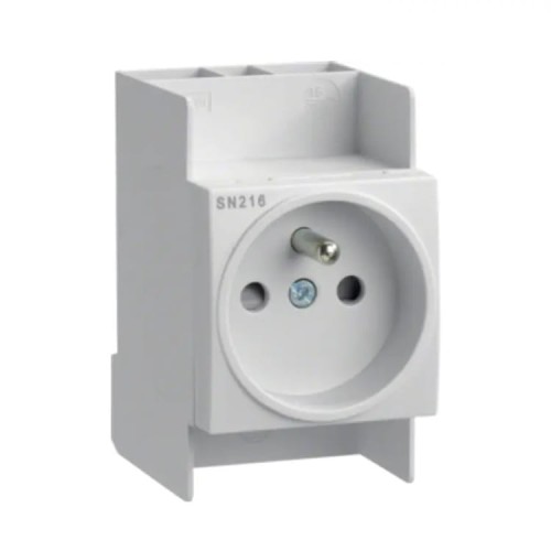 Hager Zásuvka na DIN lištu 10-16A 250V s ochranným kolíkom GPV-401-193