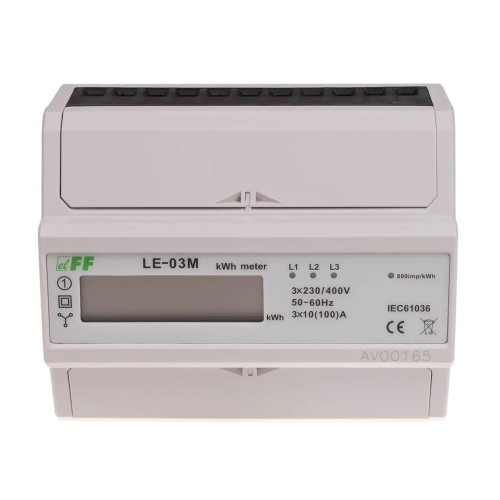 F&F FILIPOWSKI Trojfázový elektromer 100A LE-03M GPV-401-215