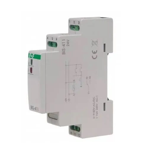 F&F Filipowski Bistabilné relé na DIN lištu 16A BIS-411-24V GPV-401-222