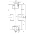 Hliníkový Montážny Profil 480cm 80x40 pro Šestihranný Šroub 90443 PV-01-39 (2)