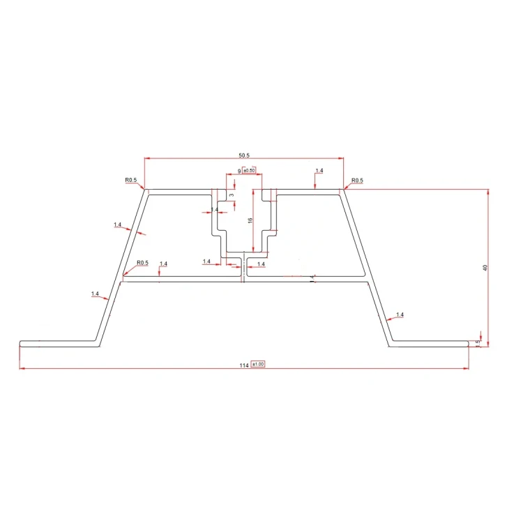 Trapézový mostík 60cm H-40 z EPDM pre strechy z trapézového plechu PV-02-03-03 (2)