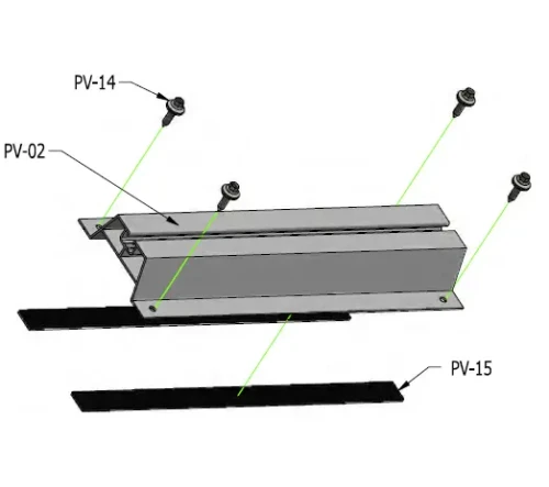 Trapézový mostík 60cm H-40 z EPDM pre strechy z trapézového plechu PV-02-03-03 (5)