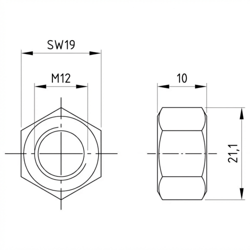 Šesťhranná matica M12 DIN 934 A4-80 000-067 (2)