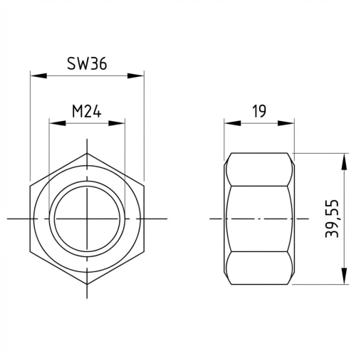 Šesťhranná matica M24 DIN 934 A4-80 000-075 (2)