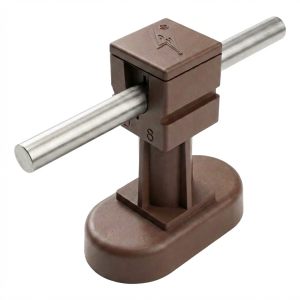 Stĺpik s keramickým podstavcom hnedý z plastu