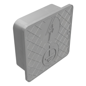 Nástenná kontrolná skrinka z plastu 150x150x55 mm sivá