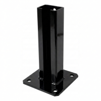 Pätica stĺpika oplotenia 60x40 čierna RAL 9005 pozinkovaná
