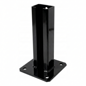Pätica stĺpika oplotenia 60x40 čierna RAL 9005 pozinkovaná