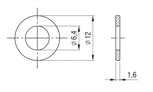 Podložka M6 DIN 125 A2 140 HV 6.4 - 1000 kusov 000-078 (2)
