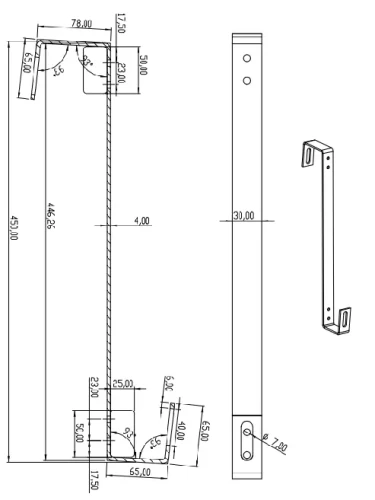 Strešný Hák S450 pre Šikmé strechy PV-08-01 (1)
