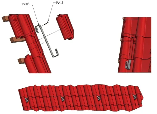 Strešný Hák S470 Nastaviteľný pre šikmé strechy PV-08-22 (1)