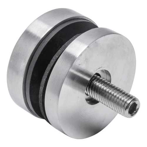 Bodový držiak skla fi 50/8/M10x50, sklo 8-17,52 mm, AISI 304, plochý systém, satén 000-266 (2)
