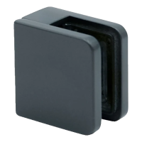 Držiak skla 45x45x26 mm antracit sklo 6-10,76 mm zamak systém plochý lakovaný