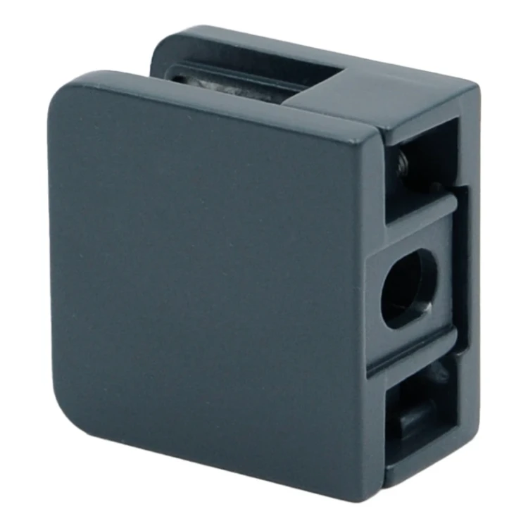 Držiak skla 45x45x26 mm antracit sklo 6-10,76 mm zamak systém plochý lakovaný 000-269 (2)