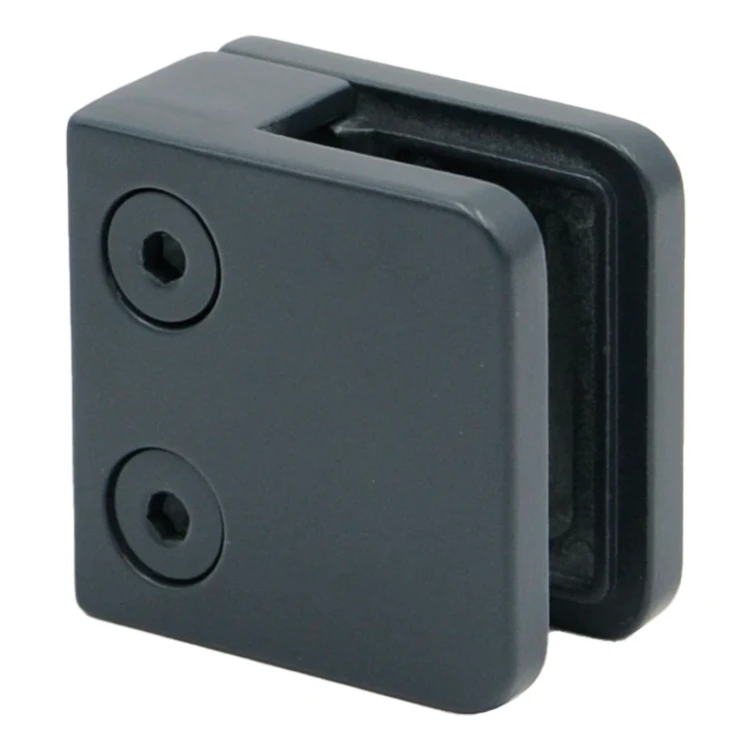 Držiak skla 45x45x26 mm antracit sklo 6-10,76 mm zamak systém plochý lakovaný 000-269 (3)