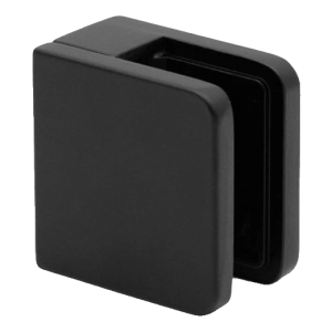 Bodový držiak skla 45x45x26 mm, čierny, sklo 6-10,76 mm, zamak, plochý systém, lakovaný