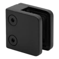 Bodový držiak skla 45x45x26 mm, čierny, sklo 6-10,76 mm, zamak, plochý systém, lakovaný 000-286 (3)