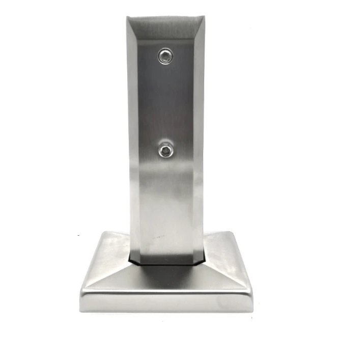Zvislý držiak skla spigot 50x50/100x100 mm sklo 12-17,52 mm AISI 304 satén 000-291 (2)