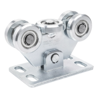 Jazdný vozík bránový 80 pre posuvnú bránu – 5-kladkový, oceľové kladky