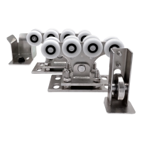 Balíček vozíkov pre profil 68x68 mm s plastovými kolieskami, s nájazdovým valčekom a držiakom nájazdu