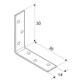 Nábytková uholníková spojka KW 30 30x30x14x1,5 pozinkovaná žiarovým zinkovaním 000-350 (4)