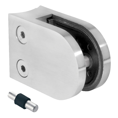 Držiak skla 50x40x26 mm s pinom, sklo 6-10,76 mm, AISI 304, systém 42,4, lesk 000-264 (1)