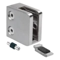 Držiak skla 45x45x26 mm s konzolou pin sklo 6–10,76 mm AISI 304 plochý systém satén 000-268 (4)