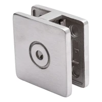 Držiak skla 8-10 mm 60x60x28 mm AISI 304, plochý systém, satén