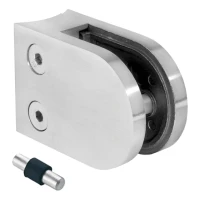Držiak skla 6-10,76 mm 50x40x26 mm s pinom AISI 304 systém 48,3 mm satén