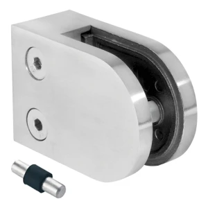 Držiak skla 50x40x26 mm pin sklo 6-10,76 mm AISI 316 systém plochý satén