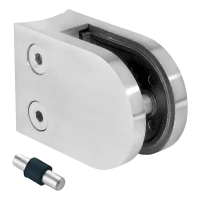 Držiak skla 6-10,76 mm 50x40x26 mm pin AISI 316 systém 42,4 mm satén