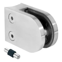 Držiak skla 63x45x28 mm pin, sklo 6-10,76 mm AISI 304 systém 42,4 mm satén