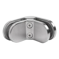 Držiak skla 6-12,76 mm 90° oválny 82x45x30 mm pin AISI 304 satén