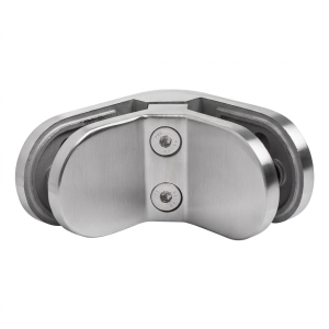 Držiak skla 6-12,76 mm 90° oválny 82x45x30 mm pin AISI 304 satén