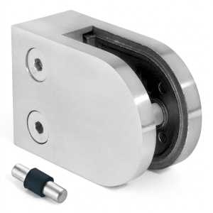 Držiak na sklo 6-10,76 mm 50x40x26 mm pin AISI 304 systém plochý lesk