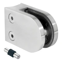 Držiak skla 6-12,76 mm 63x45x30 mm s pinom AISI 304 systém 48,3 mm satén