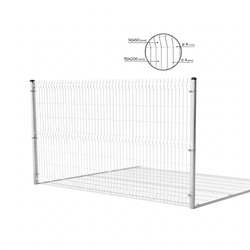 3D oplotové panely 1230x2500 mm drôt 4 mm 51 drôtov grafit RAL 7016 (50 ks.) 000-486 (1)