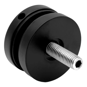 Bodový držiak na sklo 8-17,52 mm fi 50/8/M10x50 AISI 304 systém plochý čierny