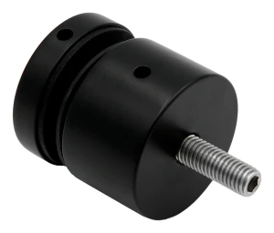 Bodový úchyt rotula na sklo fi 50mm závit M10 systém plochý čierny