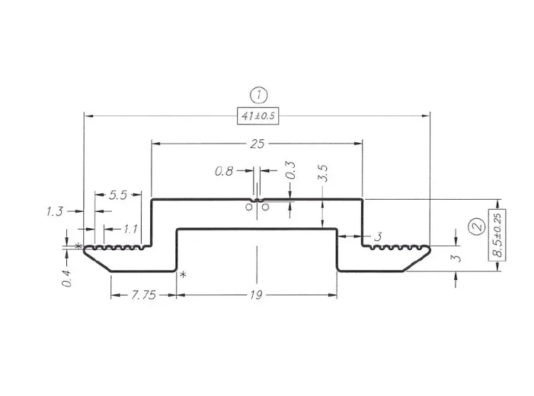 Stredová lisovacia svorka H8 Hliník 6060 otvor M8 PV-04-03 (1)