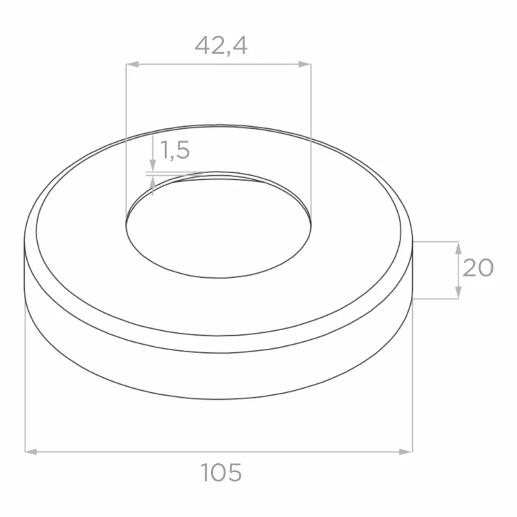 Rohový zábradlový stĺpik pre sklo fi 42,4x1060/1102,4mm 4 uchytenia brúsený 000-559 (4)